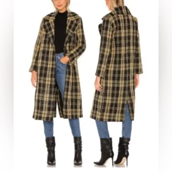 Tularosa Valentina Coat Black/Tan/Metallic Black XS EUC - Picture 2 of 10